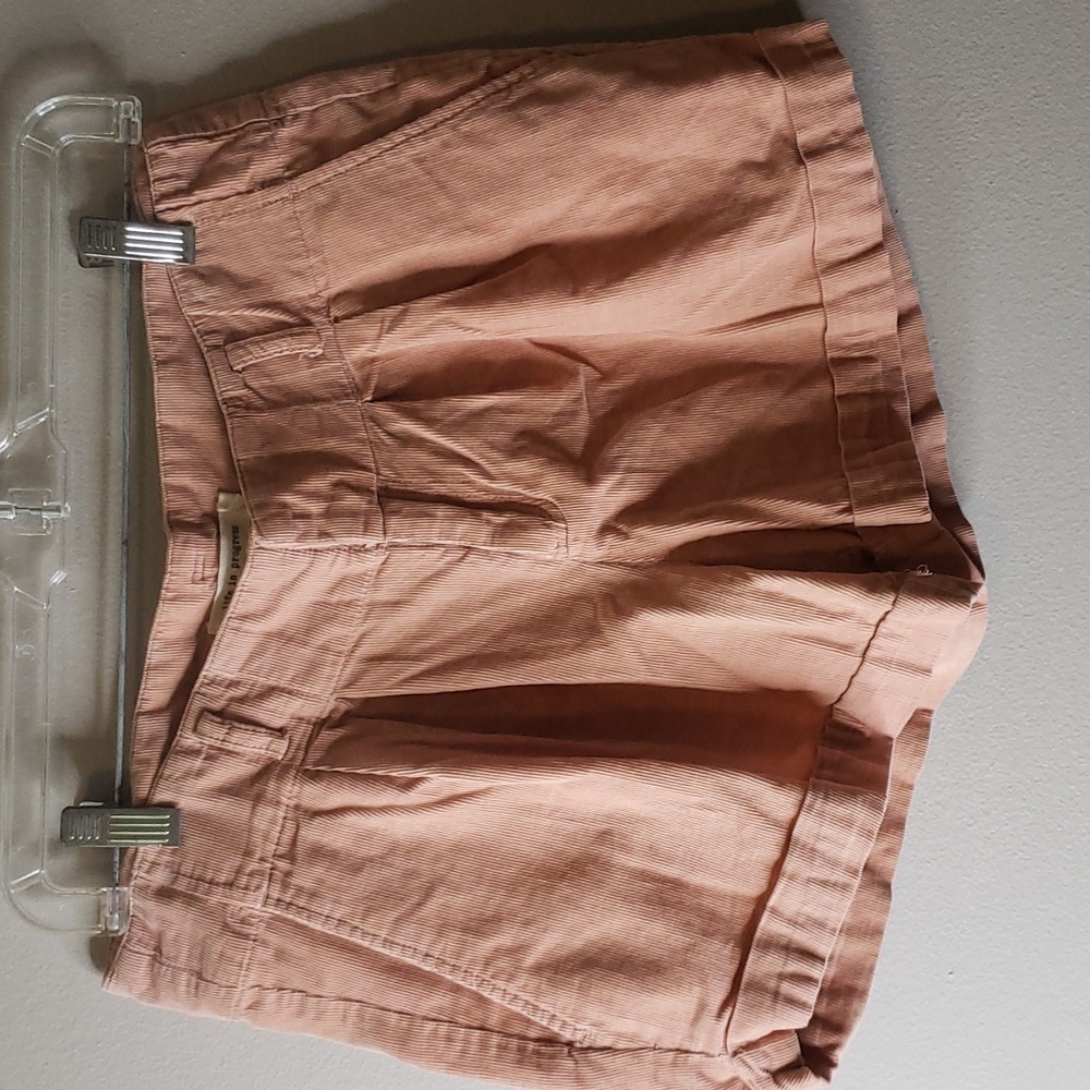 Life in Progress Dressy Flowy Pucker Pleated Cordory Cotton Shorts Small